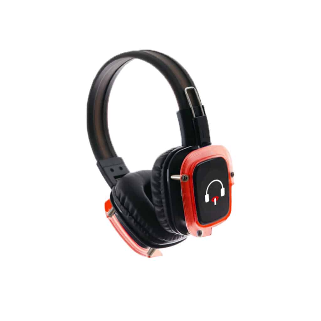 Silent disco Koptelefoon rood