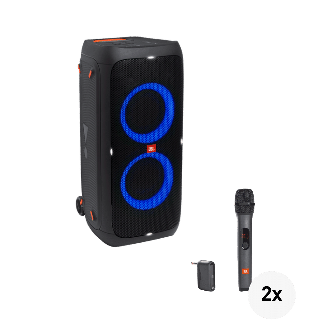 JBL Partybox 310 + 2 microfoons - Event Gear