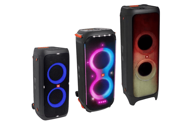 alle formaten JBL bluetooth speakers met disco effect