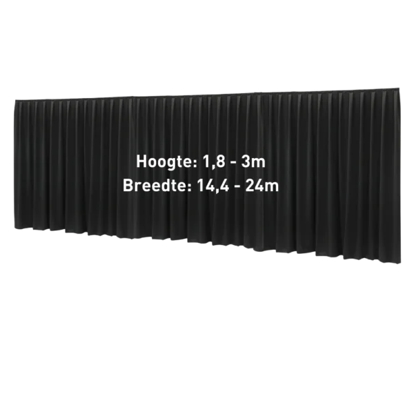 Pipe & Drape zwart 3x24 m (h x b)