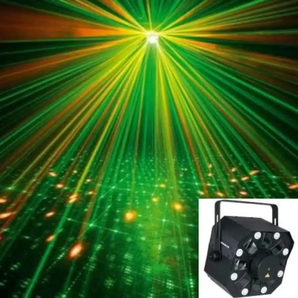 Discolamp huren met stroboscoop laser