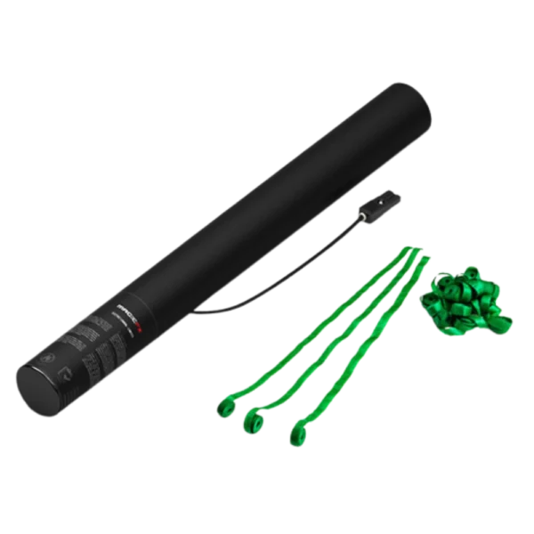 Confetti streamer groen elektrische koker bio 50 cm