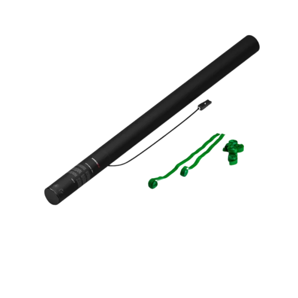Confetti streamers groen elektrische koker bio 80 cm