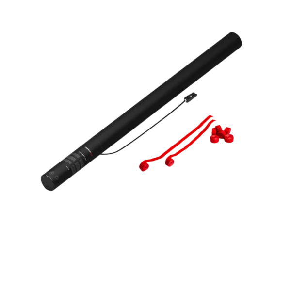 Confetti streamers rood elektrische koker bio 80 cm