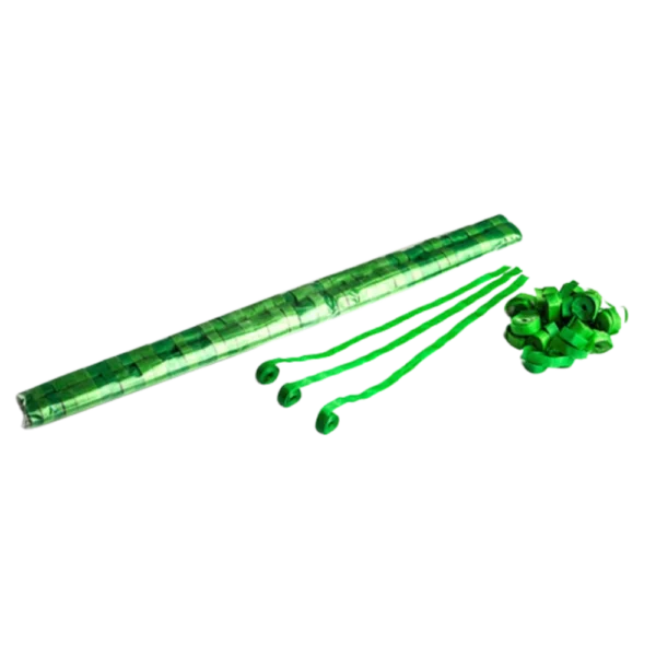 Confetti streamers licht groen los