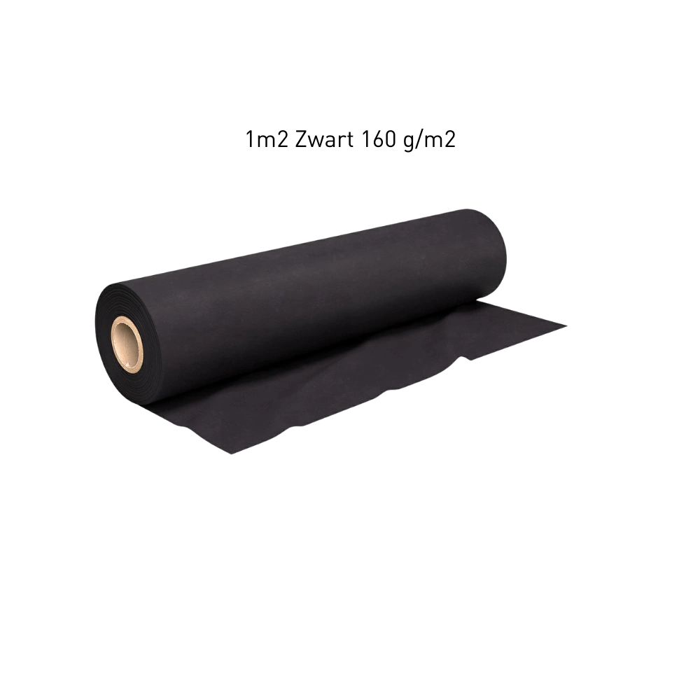 Rol Molton 100cm (b) x 130cm (h) zwart 160 g/m2